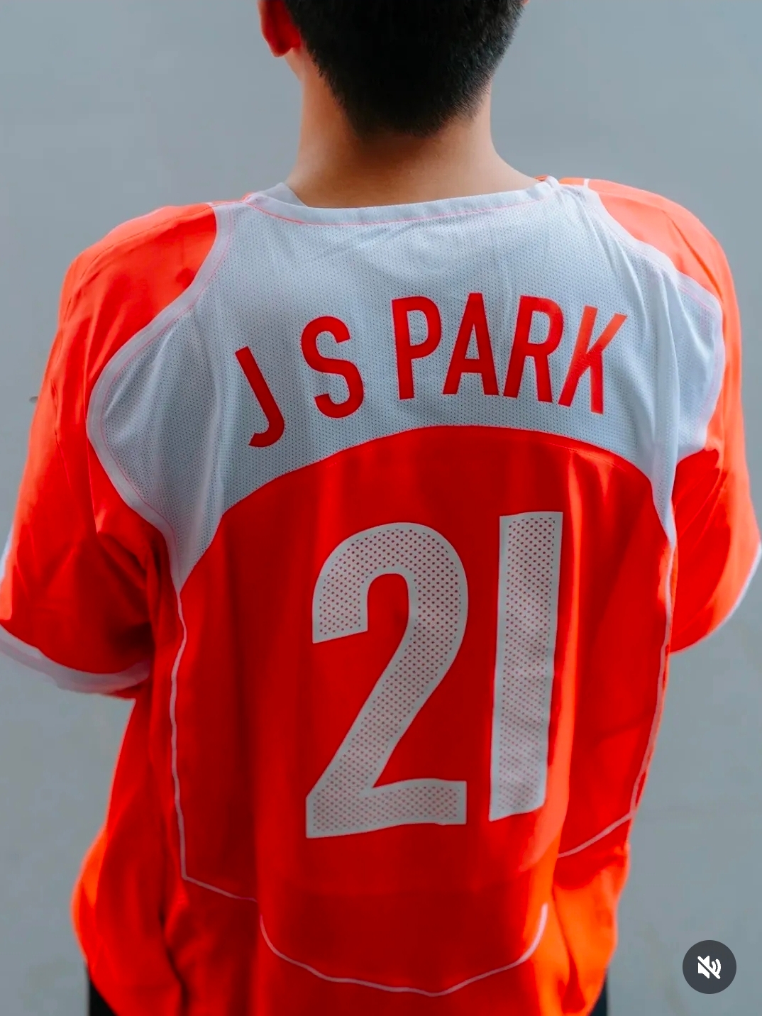 Nike Park Ji-Sung South Korea 2004 Total 90 Reissue Soccer Replica Jersey (Marking Ver.) 착용 스타일 - 2