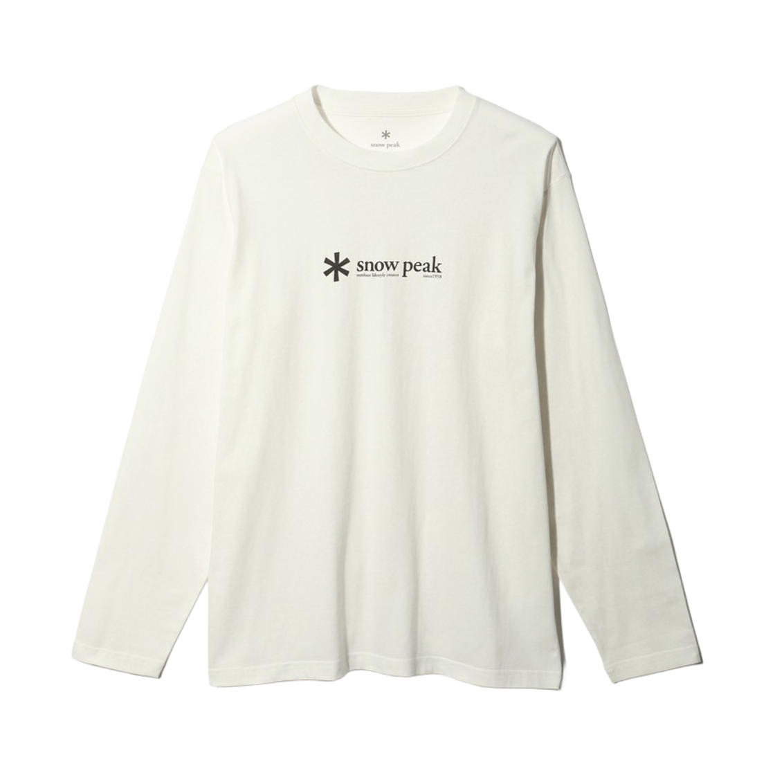 스노우 피크 소프트 코튼 로고 롱슬리브 티셔츠 화이트(Snow Peak Soft Cotton Logo Long Sleeve T-Shirt White)