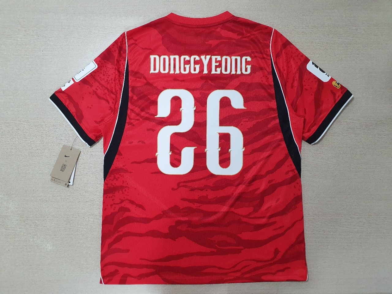 Nike Korea 2026 Stadium Home Dri-Fit Soccer Replica Jersey Global Red Black (Non Marking Ver.) 착용 스타일 - 2