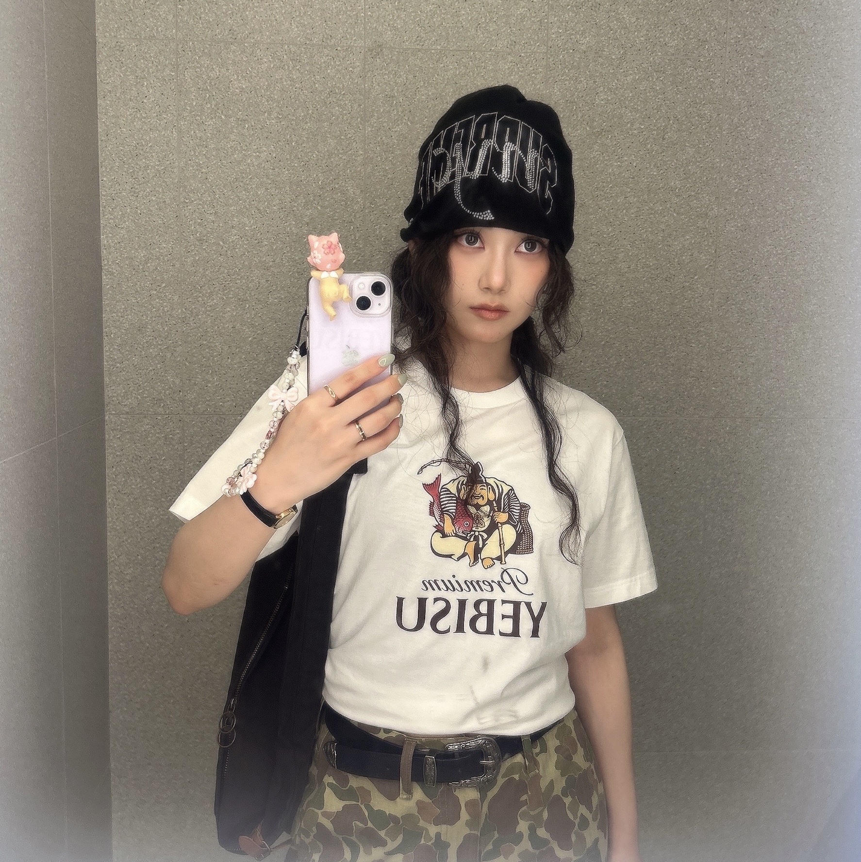 Supreme New Era Rhinestone Beanie Black - 26SS, Kapital Hunter Camouflage Herringbone Port Baggy Pants Hunter Camouflage 착용 스타일