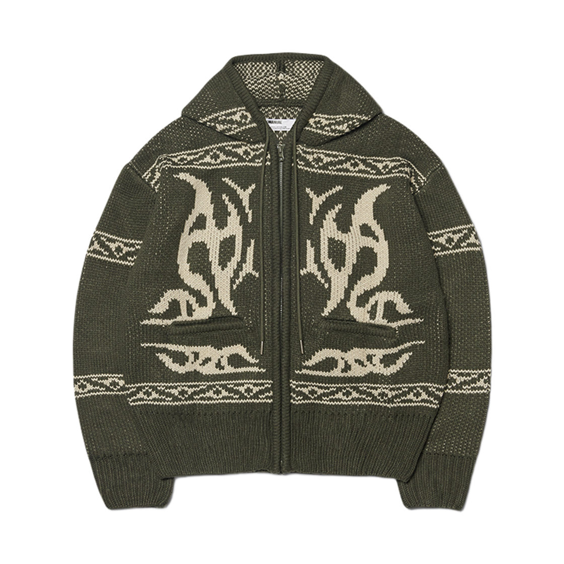 NMWF52KT01KHA NOMANUAL Cowichan Hooded Zip-up Khaki
