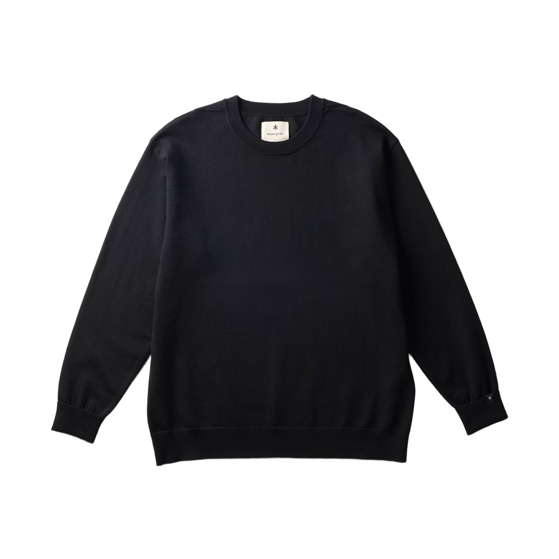 스노우 피크 워셔블 울 크루넥 니트 블랙(Snow Peak Washable Wool Crewneck Knit Black)
