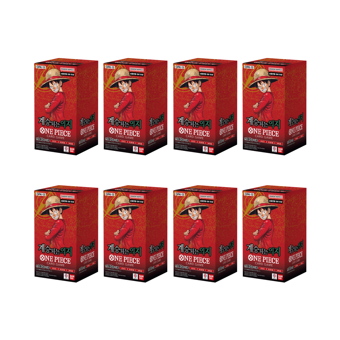 원피스 TCG OP-13 부스터 팩 계승되는 의지 8 박스 (192팩/한글판)(One Piece TCG OP-13 Booster Pack Carrying on His Will 8 Boxes (Pack of 192/Korean Ver.))