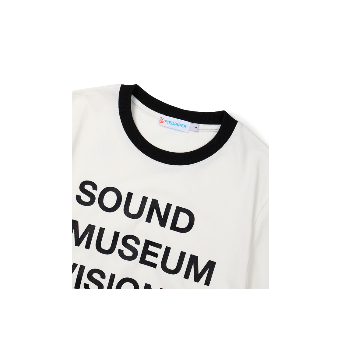 피드파이퍼 사운드 타이포 링거티셔츠 화이트(PIEDPIPER Sound Typo Ringer T-Shirt WHITE) - 3
