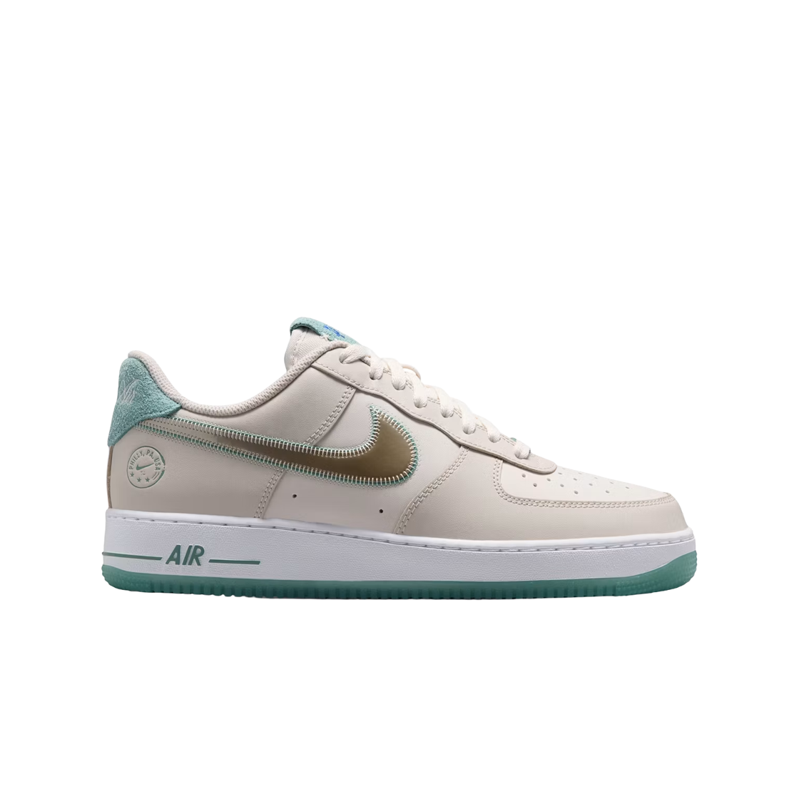 IV6205-104 Nike Air Force 1 Low '07 Light Orewood Brown Metallic Gold Silk