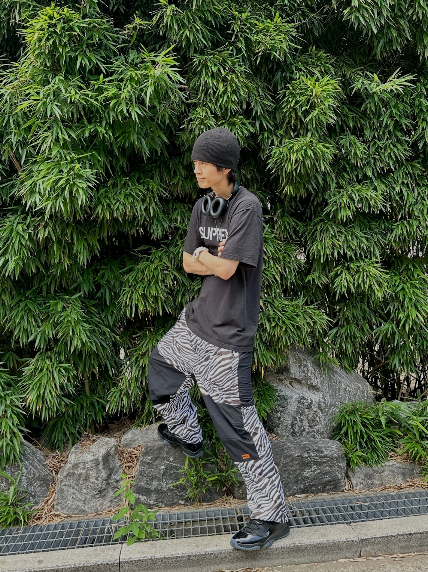 Supreme Hard T-Shirt Black - 26SS 착용 스타일 - 2