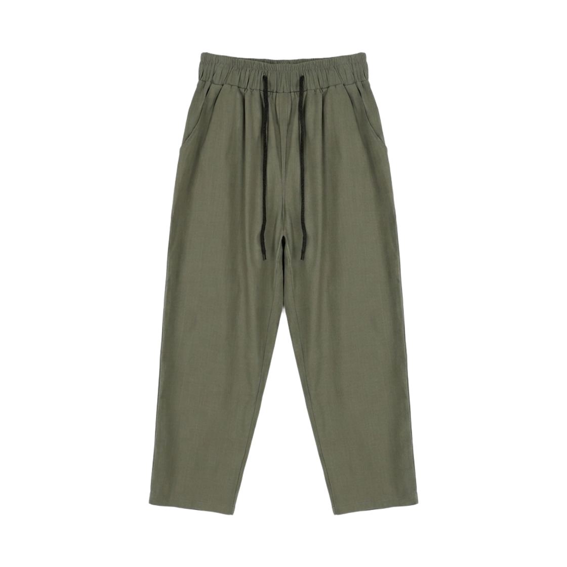 지크립 밴딩 스판 9부 와이드 팬츠 카키(GCLIP Banded Stretch 9/10 Wide Pants Khaki)