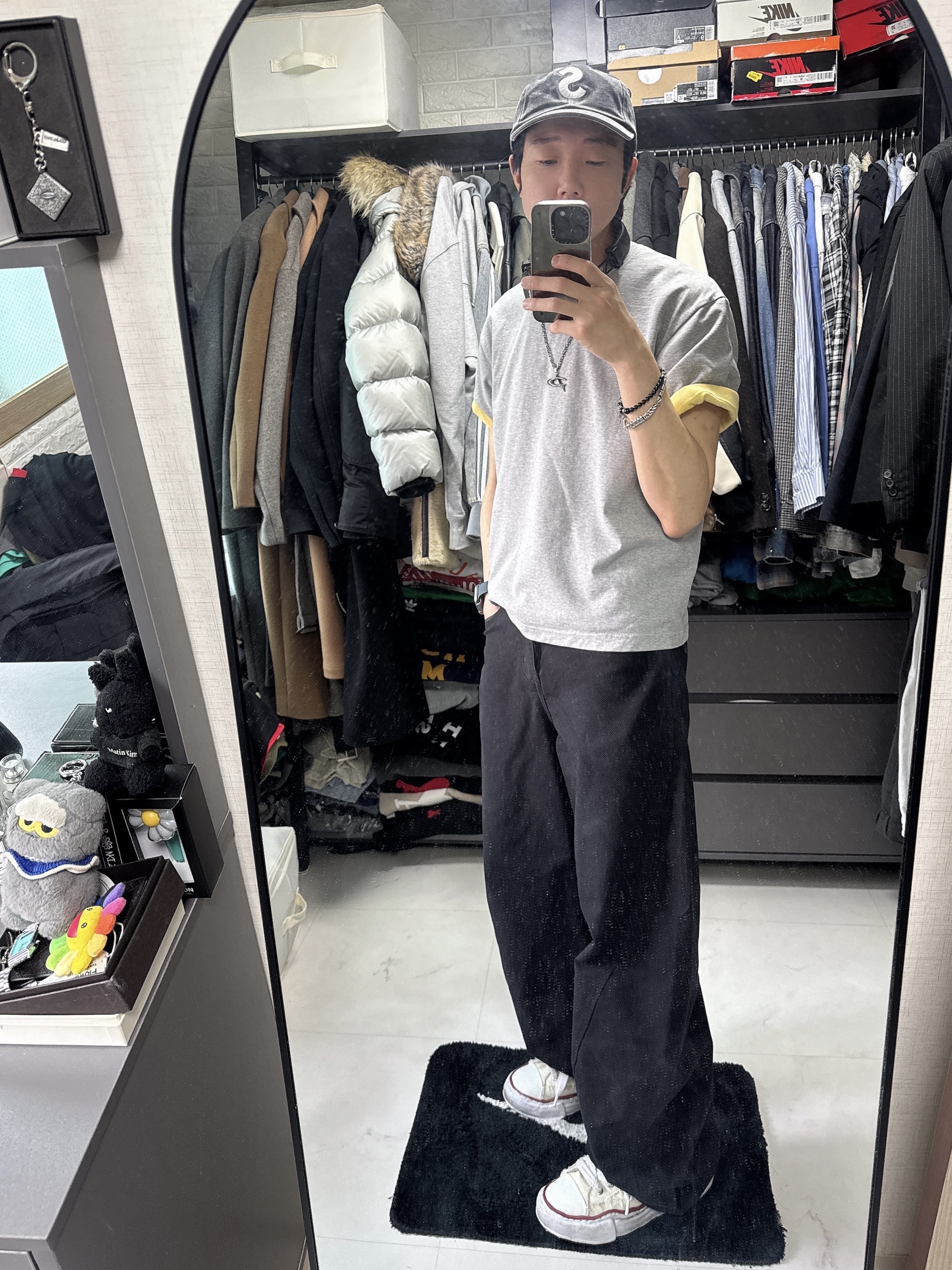 Maison Mihara Yasuhiro Blakey OG Sole Canvas Low-top Sneakers White, Diesel Dx1342 Stainless Steel Pendant Necklace Silver 착용 스타일 - 2