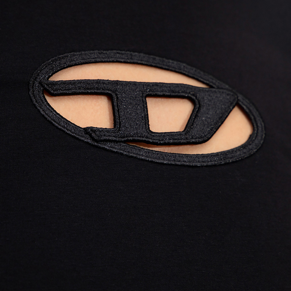 [17% 쿠폰] (W) 디젤 t-안지 피카부 로고 티셔츠 블랙([17% 쿠폰] (W) Diesel T-Angie Peekaboo Logo T-Shirt Black) - 4