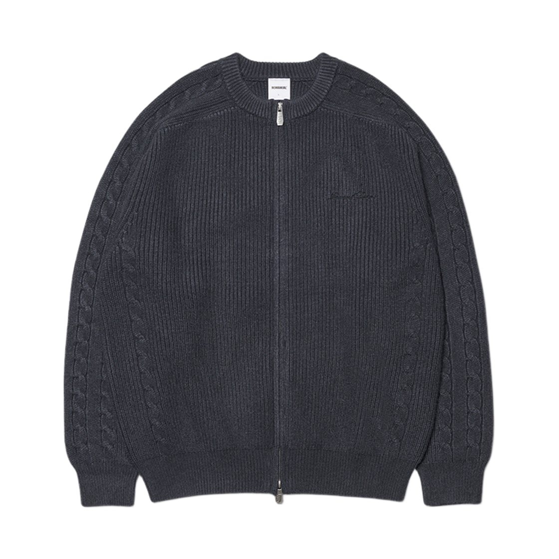 NMWF52KT03CHA NOMANUAL Anomaly Knit Zip-up Charcoal