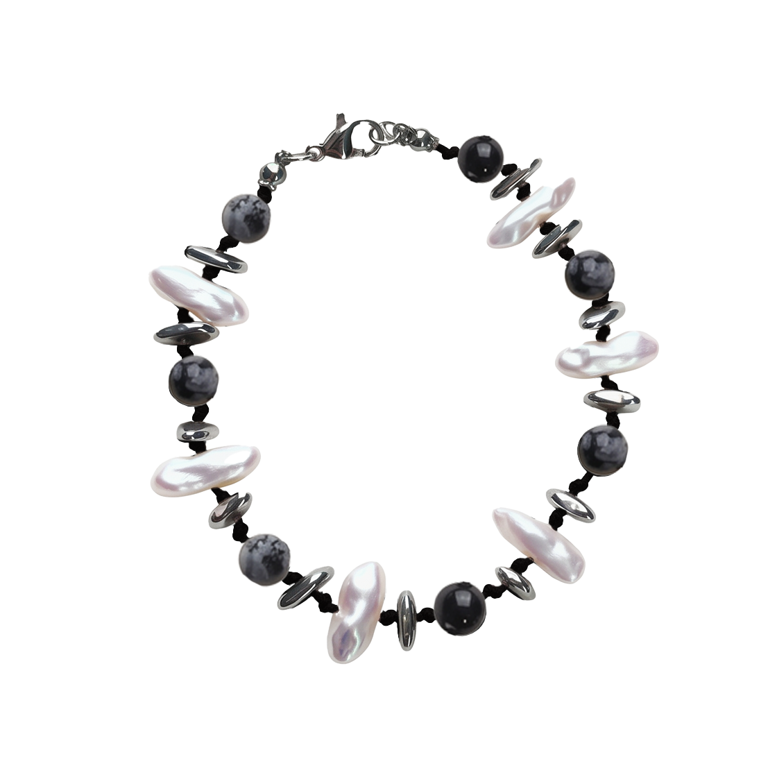 루바티 테라 헤머타이트 진주 브레이슬릿 블랙(Rubati Terra Hematite Pearl Bracelet Black)