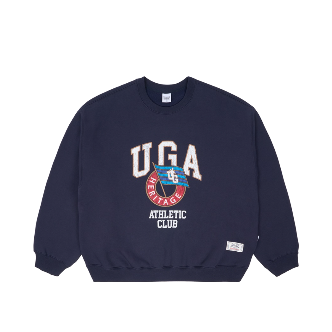 BUQMMZX821NA UNIVERSE GARMENT UGA Athletic Fleece Sweatshirt Navy