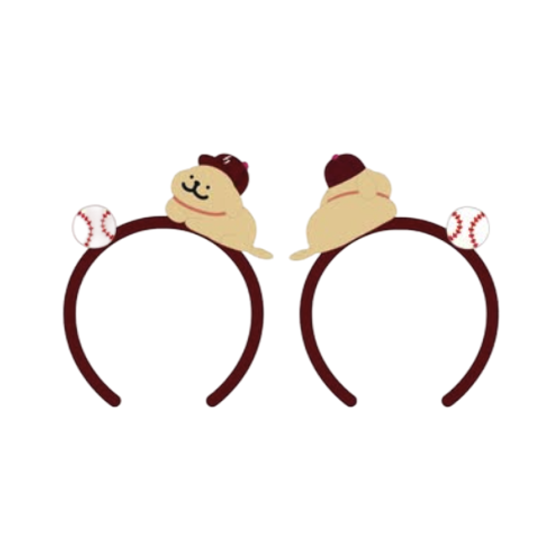키움 히어로즈 x 몰티즈 인형 머리띠 리트리버(Kiwoom Heroes x Maltese Plush Headband Retriever)