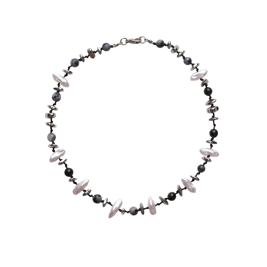 루바티 테라 헤머타이트 진주 네크리스 블랙(Rubati Terra Hematite Pearl Necklace Black)