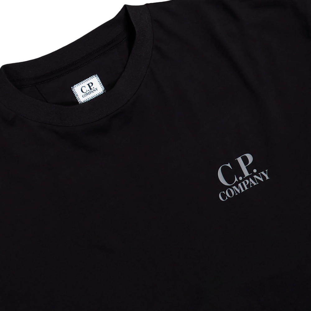 [17% 쿠폰] C.P. 컴퍼니 30/1 저지 숏슬리브 로고 티셔츠 블랙 - 26SS([17% 쿠폰] C.P. Company 30/1 Jersey Short Sleeve Logo T-Shirt Black - 26SS) - 4
