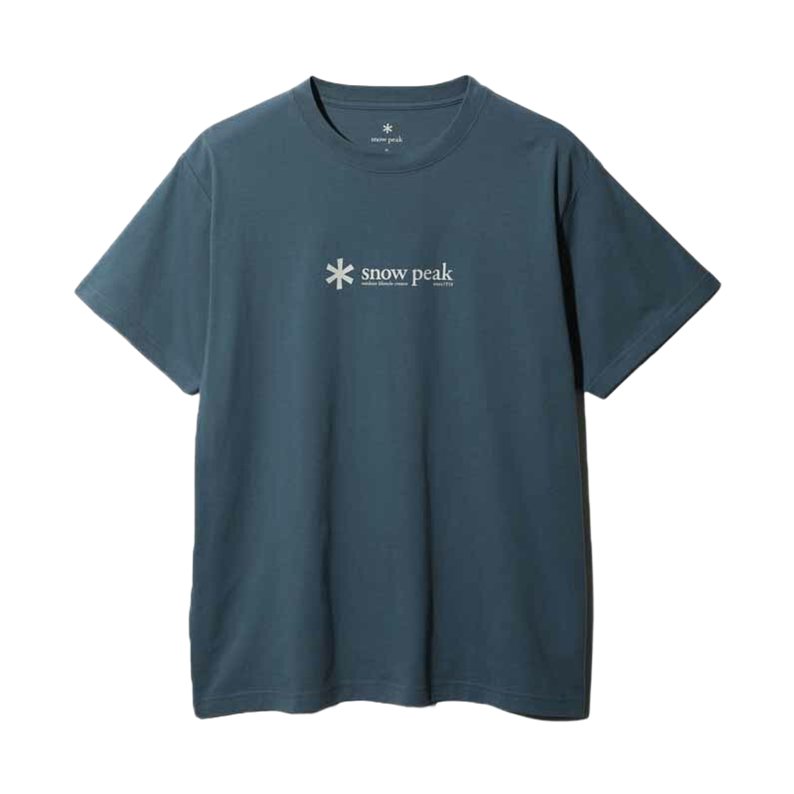 스노우 피크 소프트 코튼 로고 숏슬리브 티셔츠 블루(Snow Peak Soft Cotton Logo Short Sleeve T-Shirt Blue)