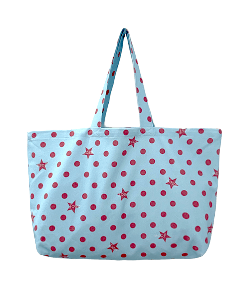 이스케이프프롬 클레이 픽셀 ESCF 도트 별 데님 에코백(Escapefrom Clay Pixel ESCF Dot Star Denim Eco Bag)
