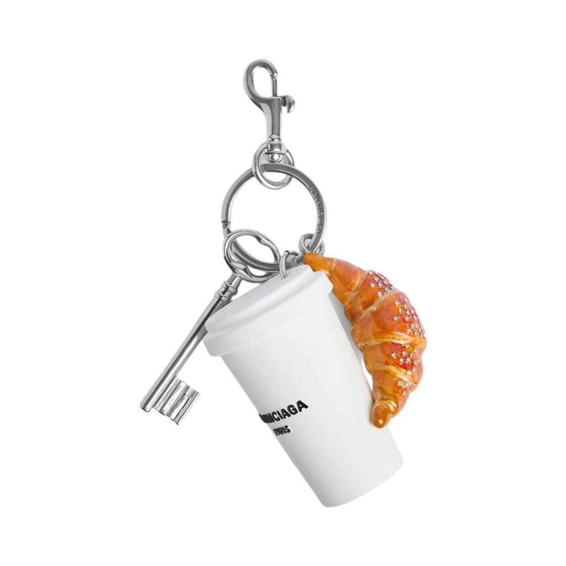 8731982ACMA8486 Balenciaga Charm Keychain Coffee Cup Multicolor