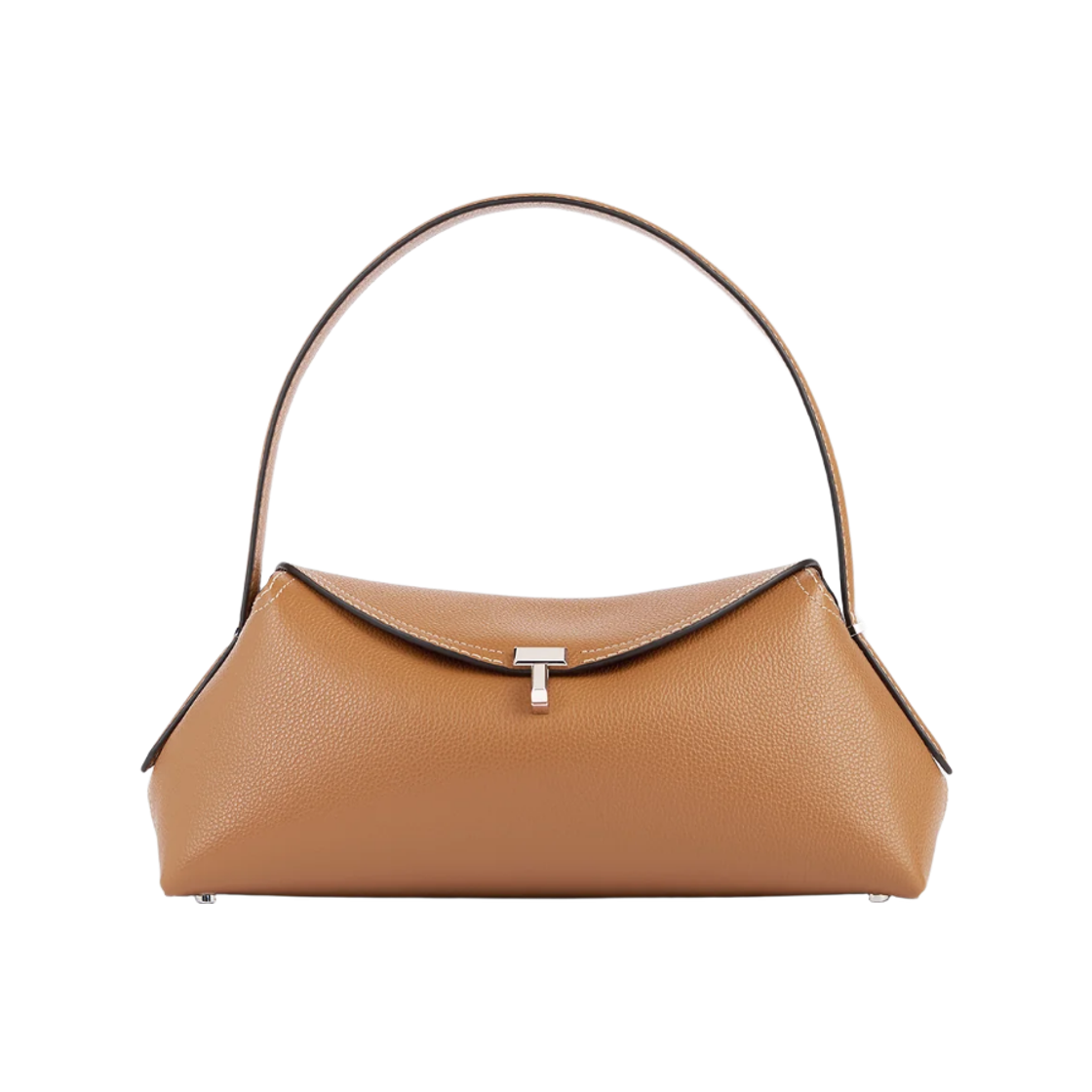 토템 티락 그레인드 레더 숄더백 탄(Toteme T-Lock Grained Leather Shoulder Bag Tan)