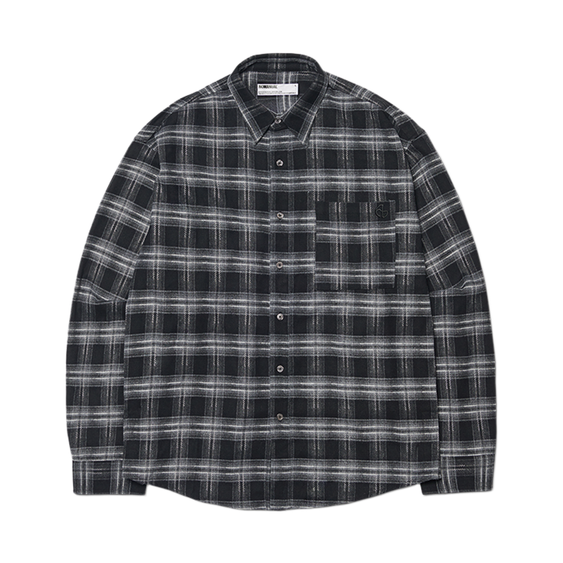 NMWF52SH01BLK NOMANUAL Flannel Check Shirt Black