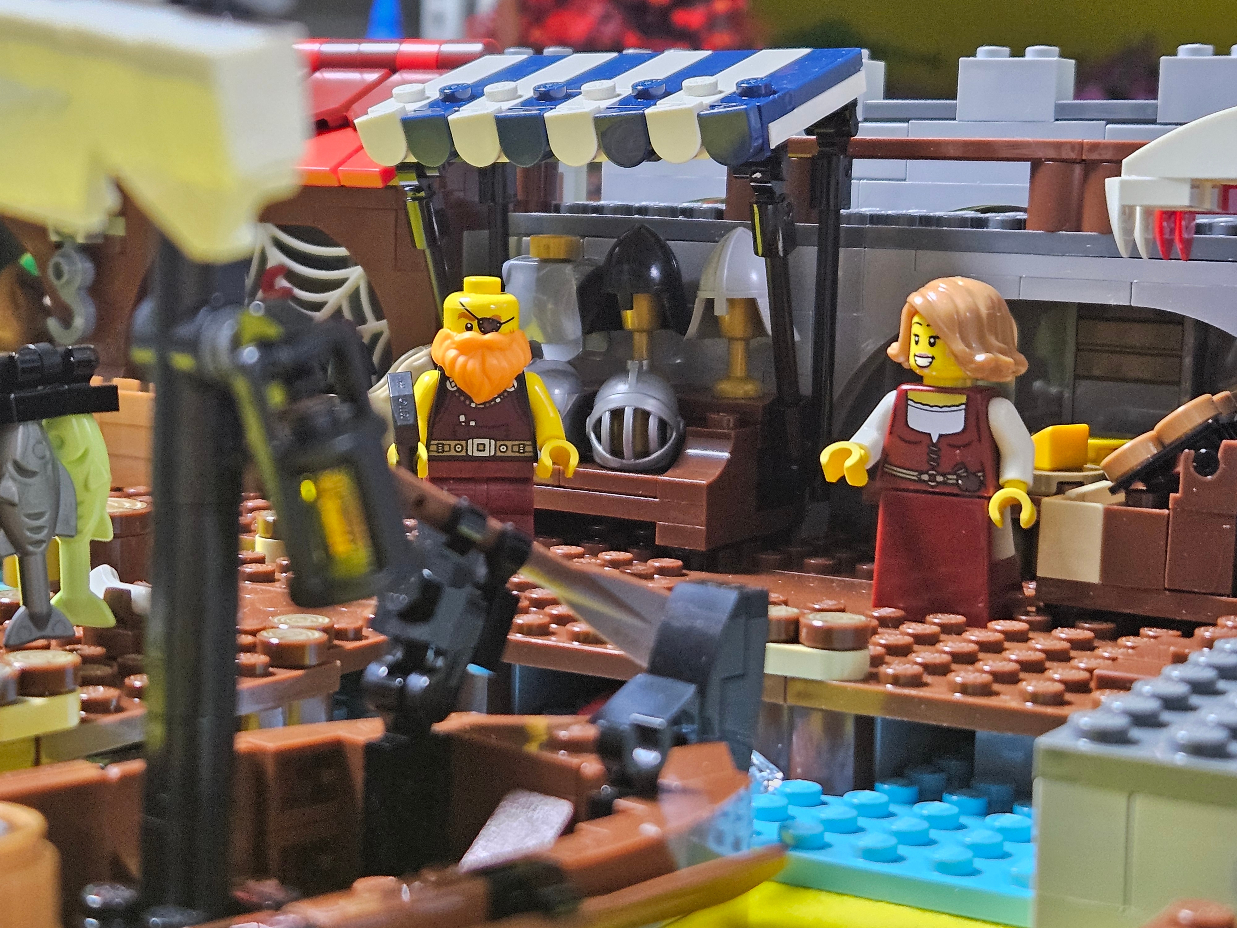 Lego Bricklink Medieval Seaside Market, Lego Lion Knights' Castle 착용 스타일 - 3