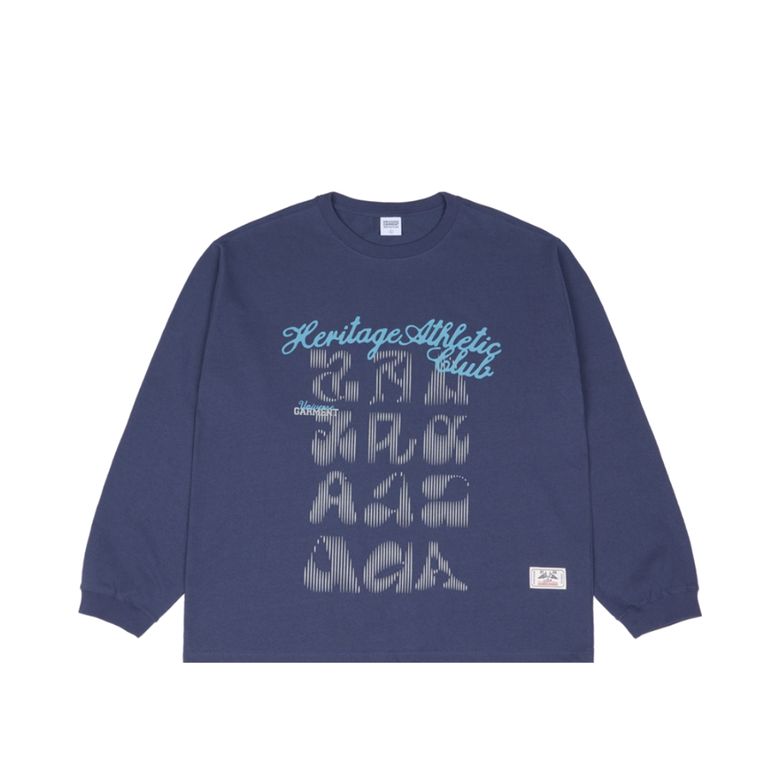 BUQLSAS882NA UNIVERSE GARMENT Blur Graphic T-Shirt Navy
