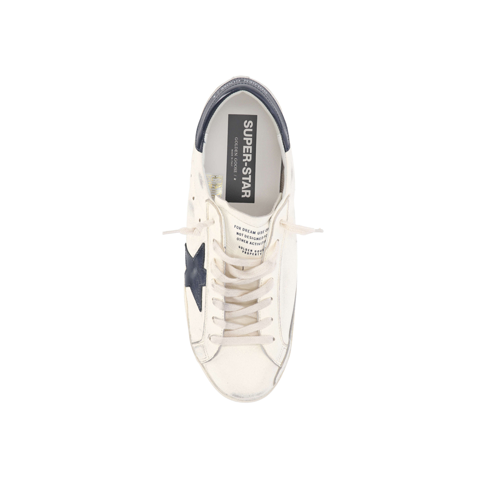 [17% 쿠폰] 골든구스 슈퍼스타 베이지 나이트 블루탭 스니커즈([17% 쿠폰] Golden Goose Superstar Beige Night Blue Heel Tab Sneakers) - 4