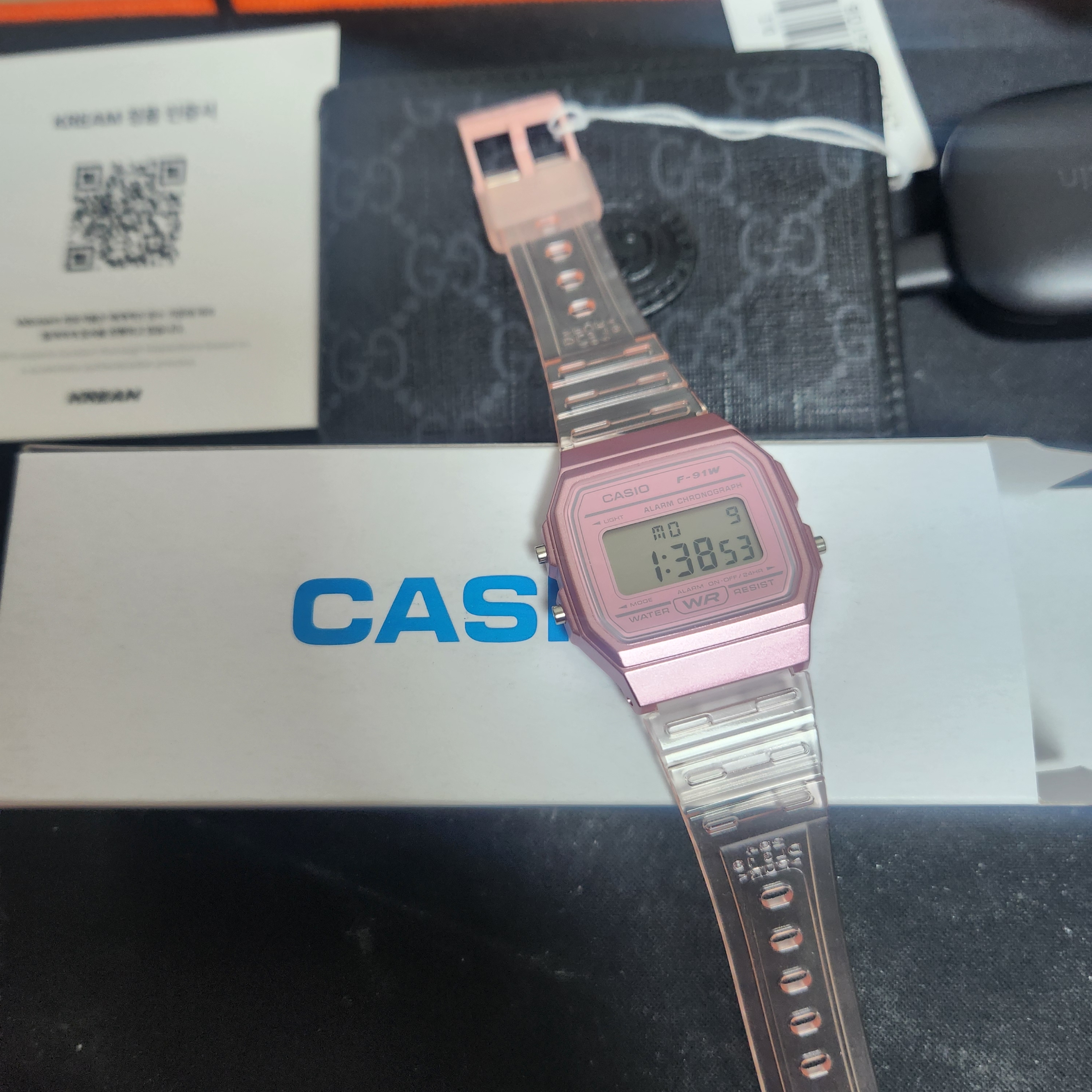 Casio F-91WS-4 착용 스타일