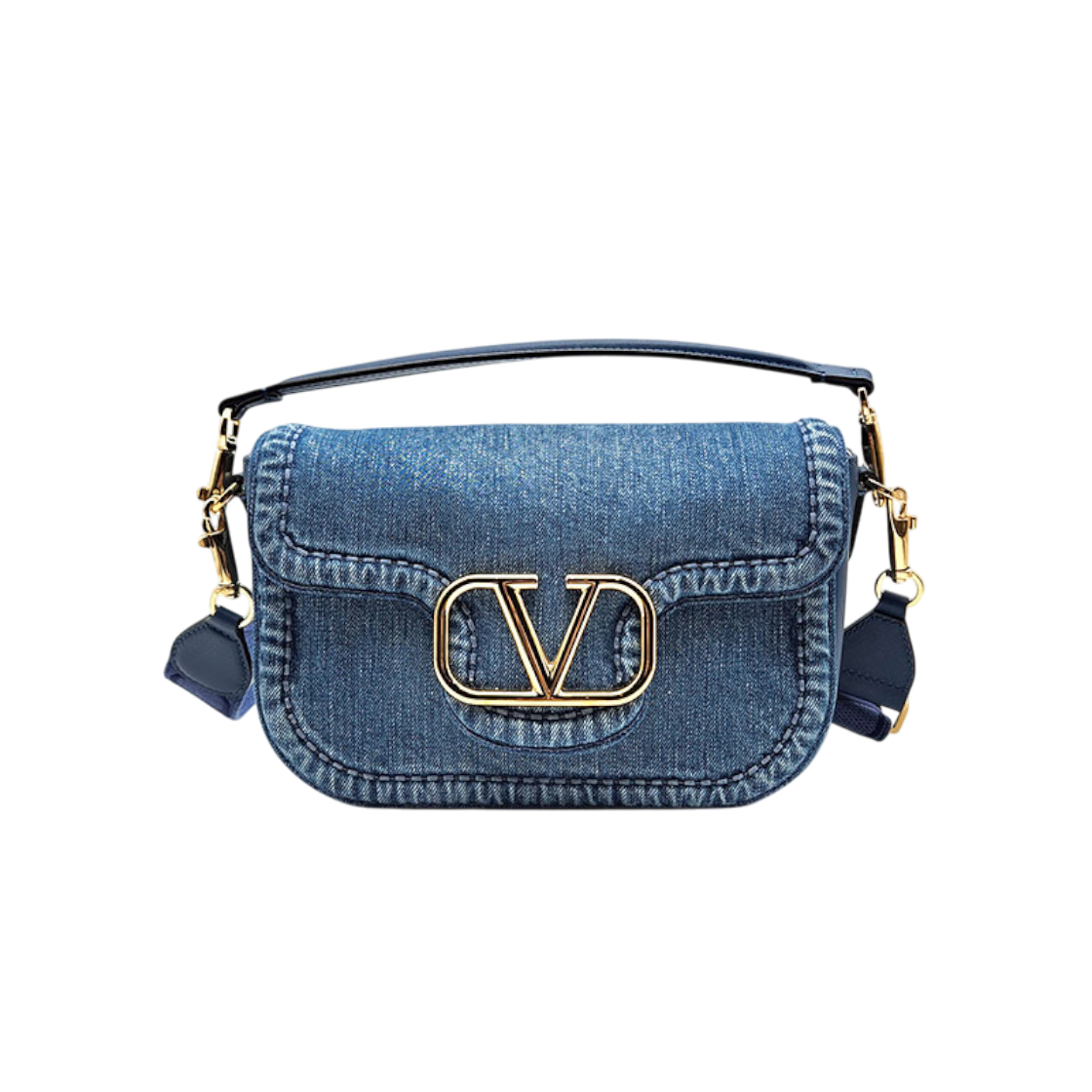 IT6CVHC3IGK6 Valentino Denim V-Logo Tote & Shoulder Bag L318234