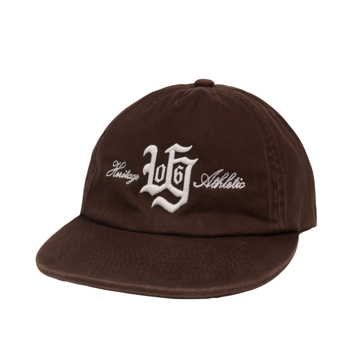 BUACAAS853BR UNIVERSE GARMENT VTG Typo 5 Panel Washing Cap Brown