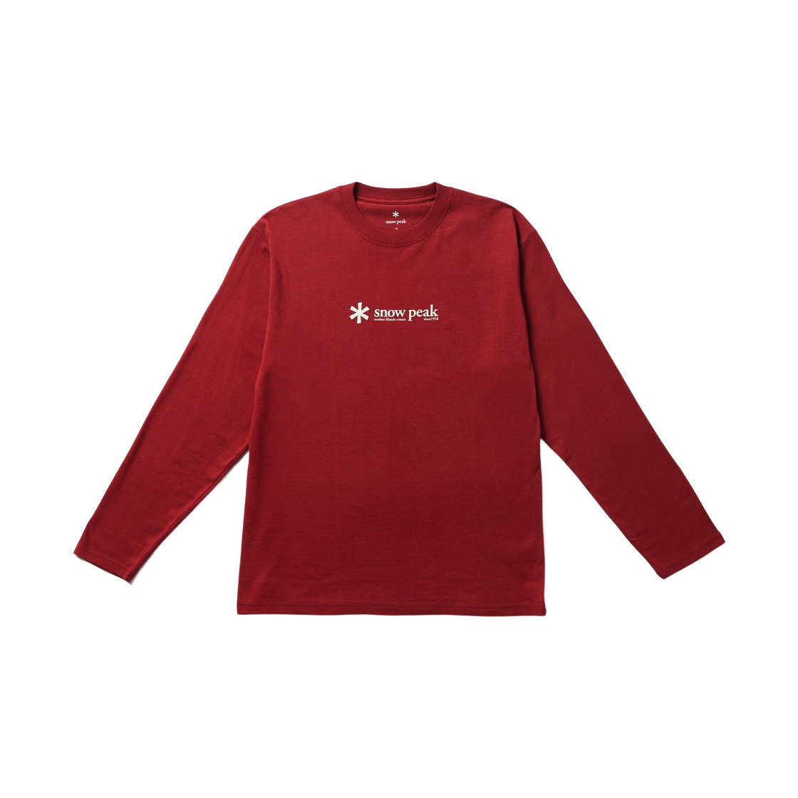 스노우 피크 소프트 코튼 로고 롱슬리브 티셔츠 레드(Snow Peak Soft Cotton Logo Long Sleeve T-Shirt Red)