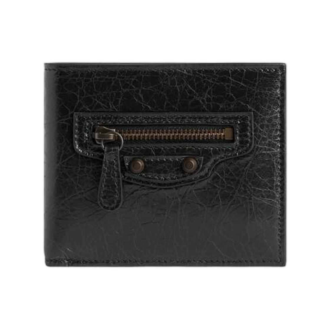 8726672ABFY1000 Balenciaga Le City Square Folded Wallet Black