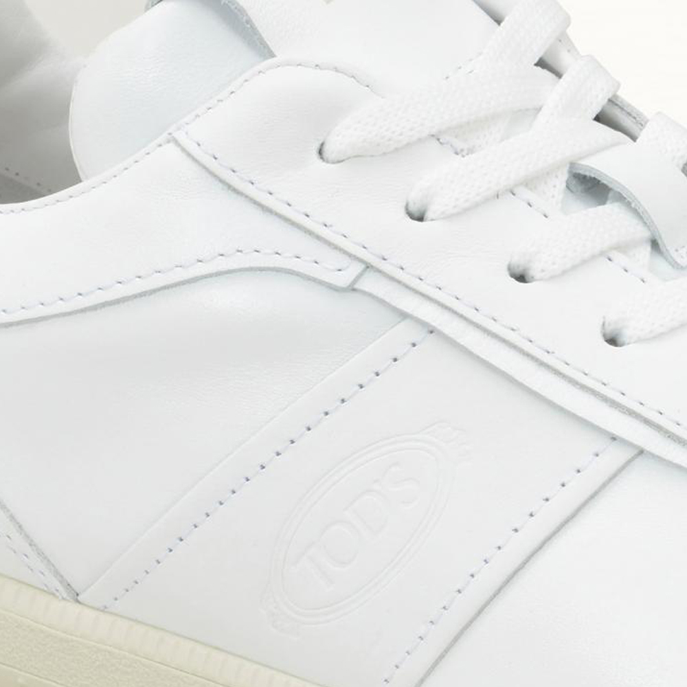 [17% 쿠폰] 토즈 탭스 레더 스니커즈 화이트([17% 쿠폰] Tod's Tabs Leather Sneakers White) - 4