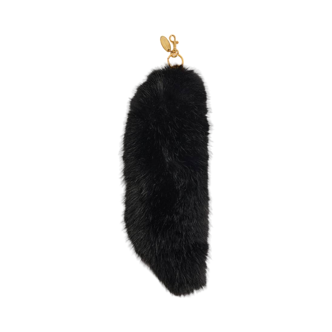 8735242ACNK1000 Balenciaga Charm Keychain Faux Fur Tail Black