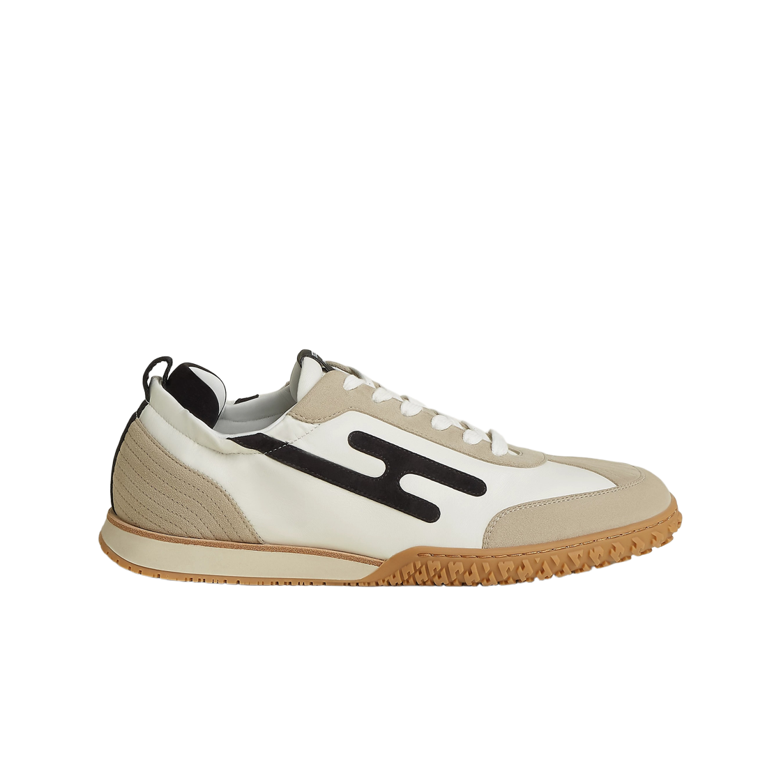H262840ZH01 Hermes Jet Sneakers Nappa Leather Suede Goatskin & Blanc Beige Esquisse Noir