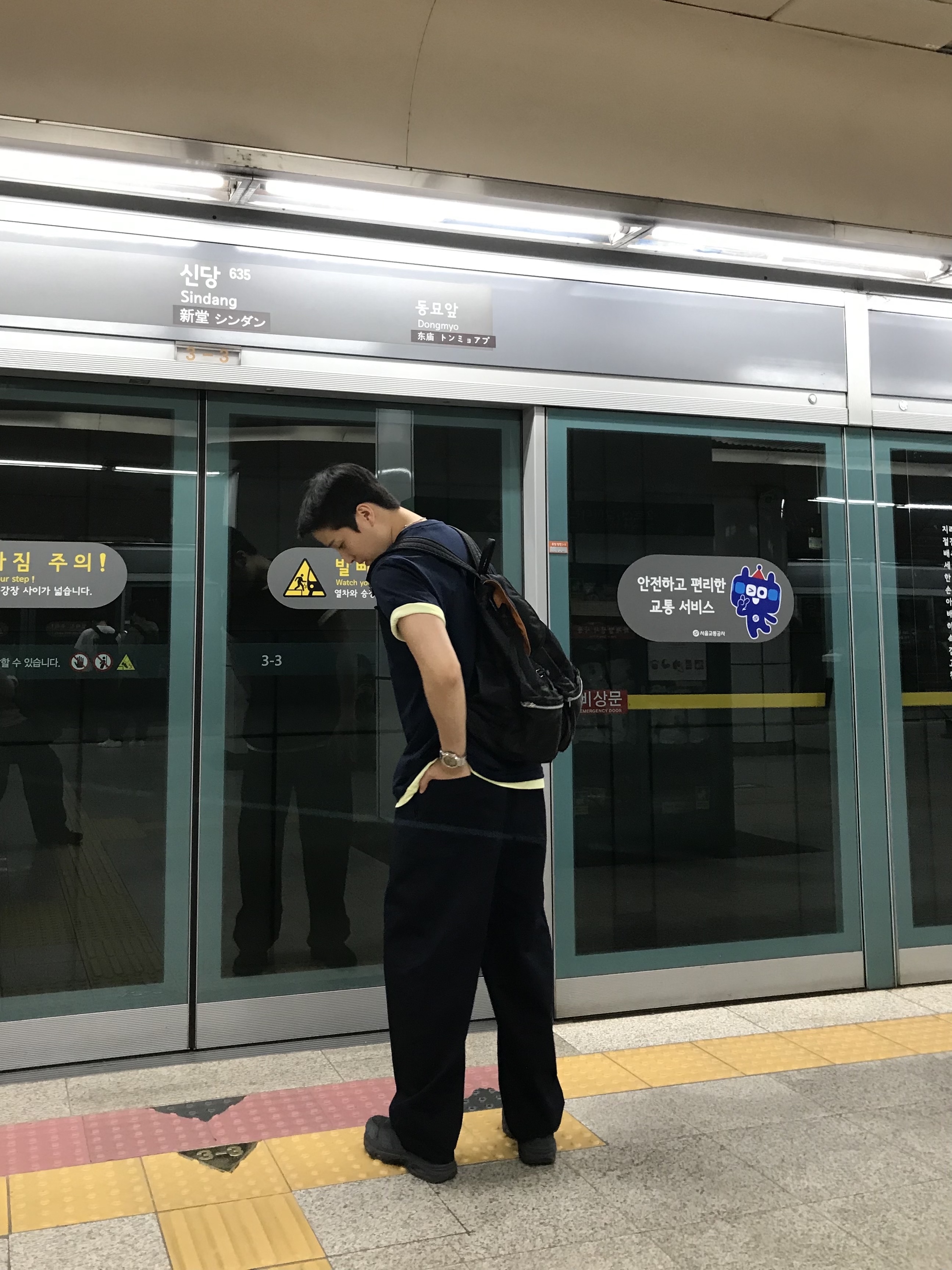 Porter Tanker Backpack Black 착용 스타일 - 2