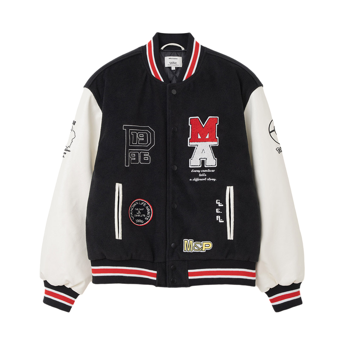 - Millo Archive x Pokemon Evolution Varsity Jacket Black