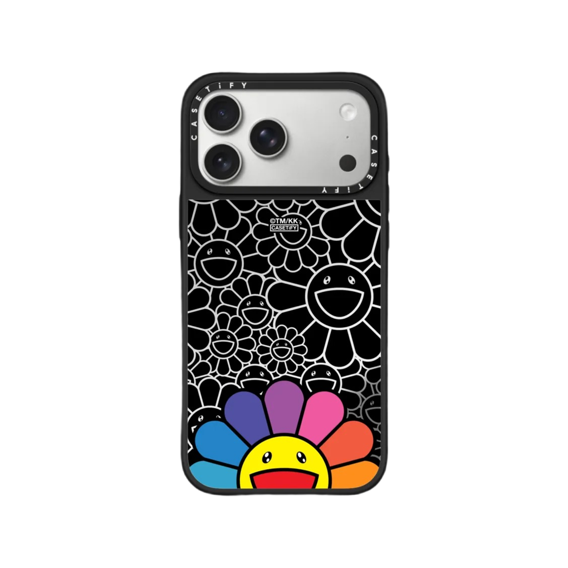 - Casetify x Murakami Takashi iPhone Smile Rainbow Magsafe Compatible Mirror Case Silver Mirror Black Bumper