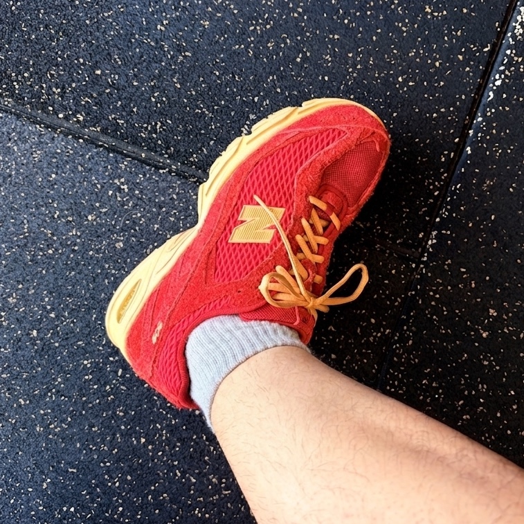 New Balance 509 Deep Red 착용 스타일