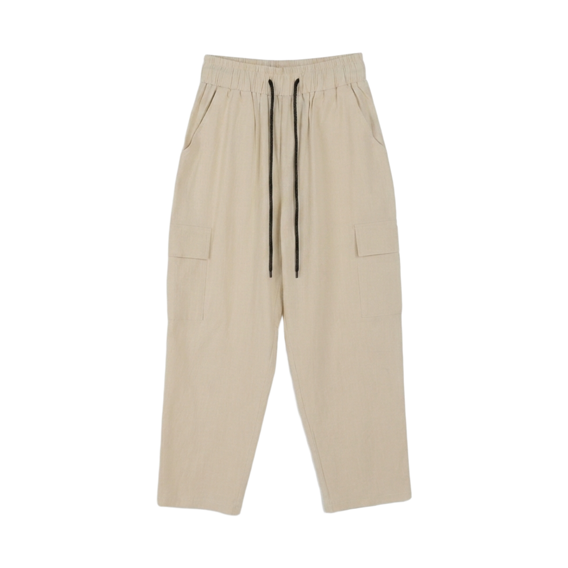 지크립 밴딩 스판 포켓 9부 와이드 팬츠 베이지(GCLIP Banded Stretch Pocket 9/10 Wide Pants Beige) - 1