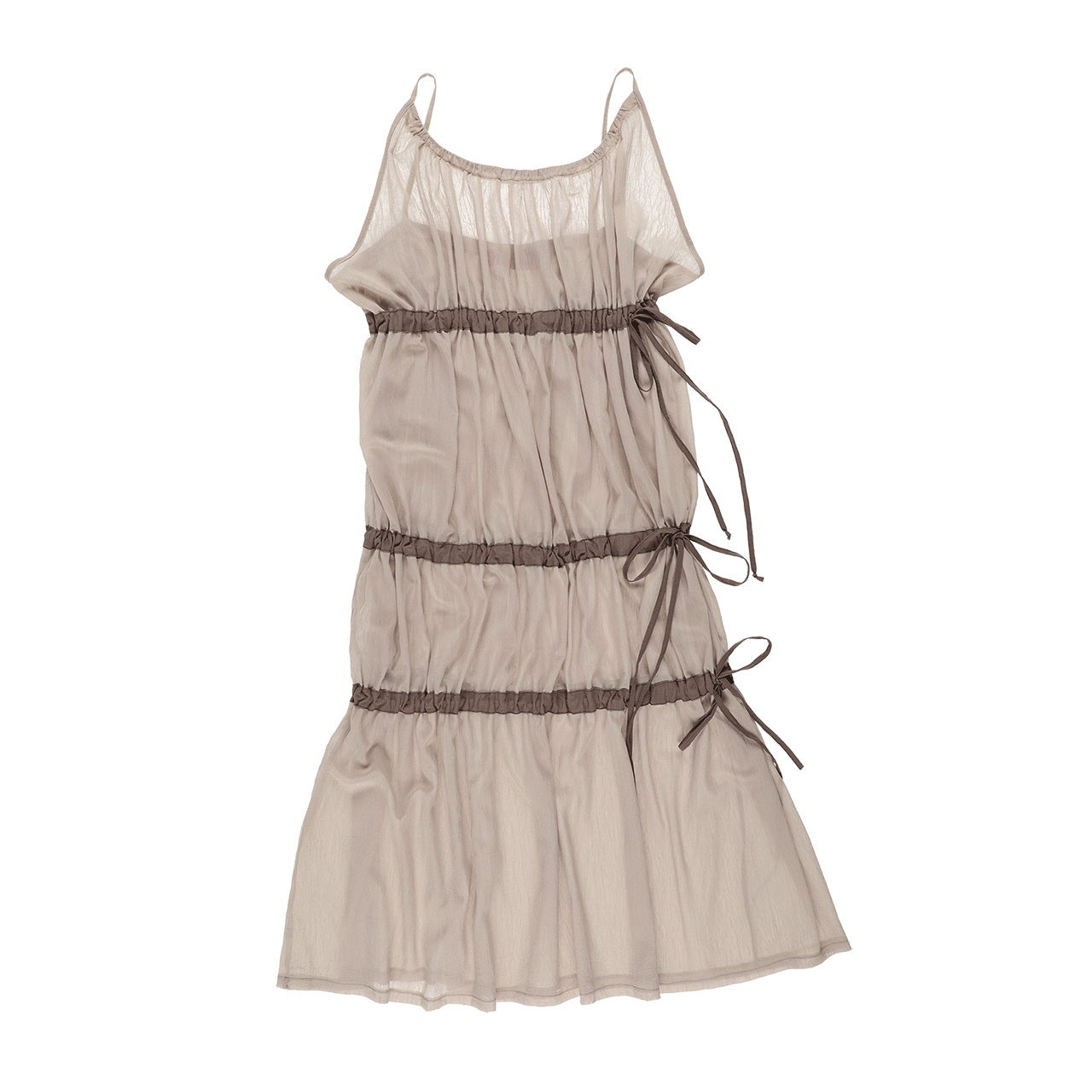 스틸레써디 타이드 셔링 드레스 그레이(Still Lethardy Tied Shirring Dress Grey) - 1