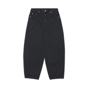 NOMANUAL Wave Curved Denim Pants Black