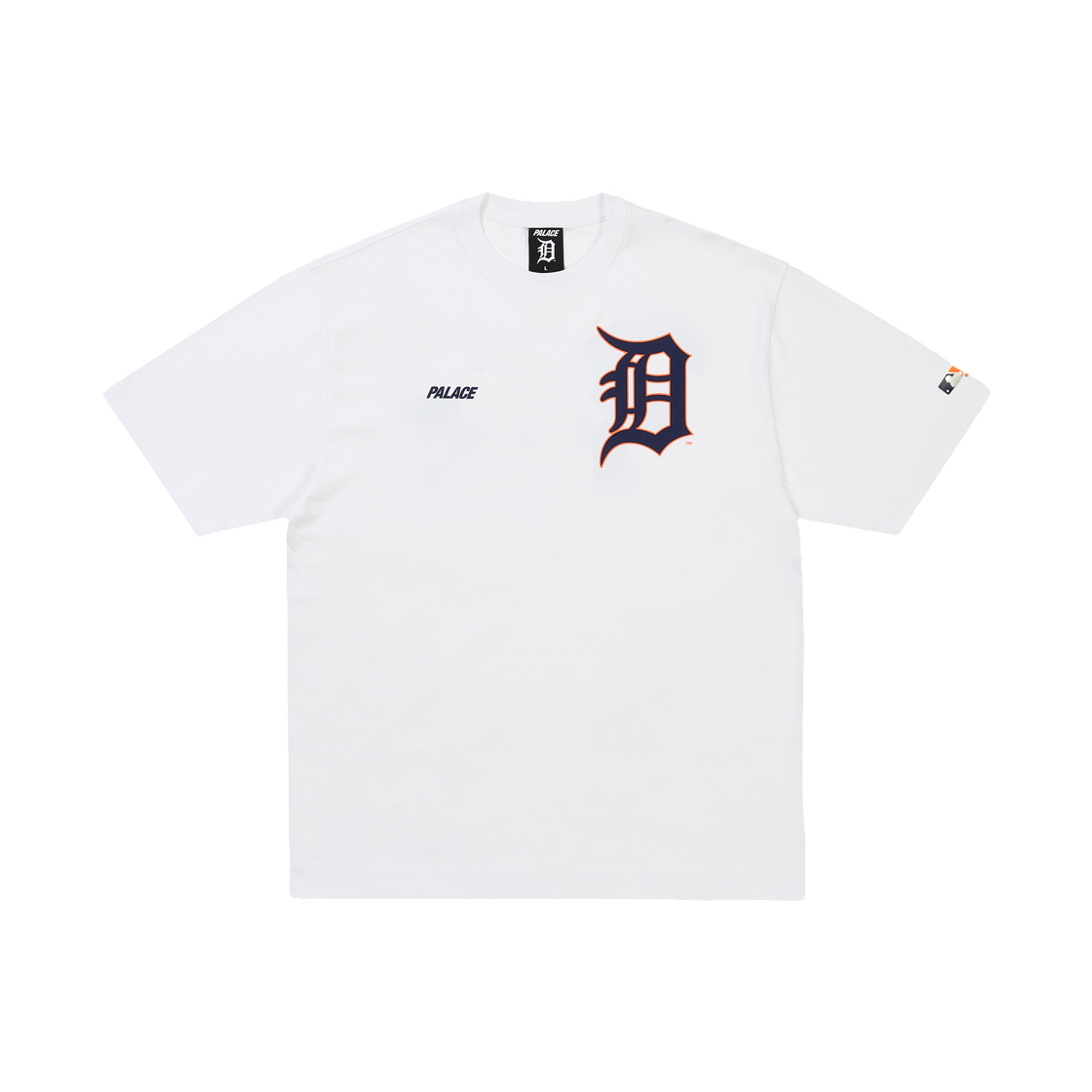 - Palace x Detroit Tigers T-Shirt White - 26SS
