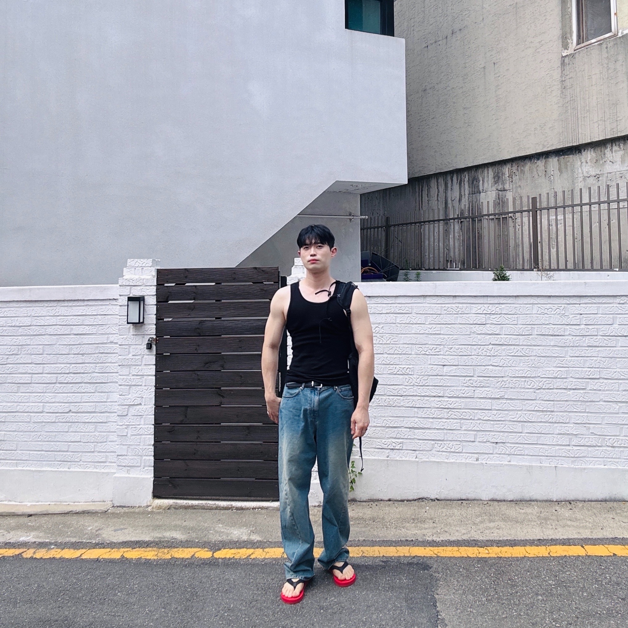 Salomon x MM6 Maison Margiela XT-15 Black, Supreme x MM6 Maison Margiela Hanes Tagless Tank Top Black (1 Pack) - 24SS 착용 스타일
