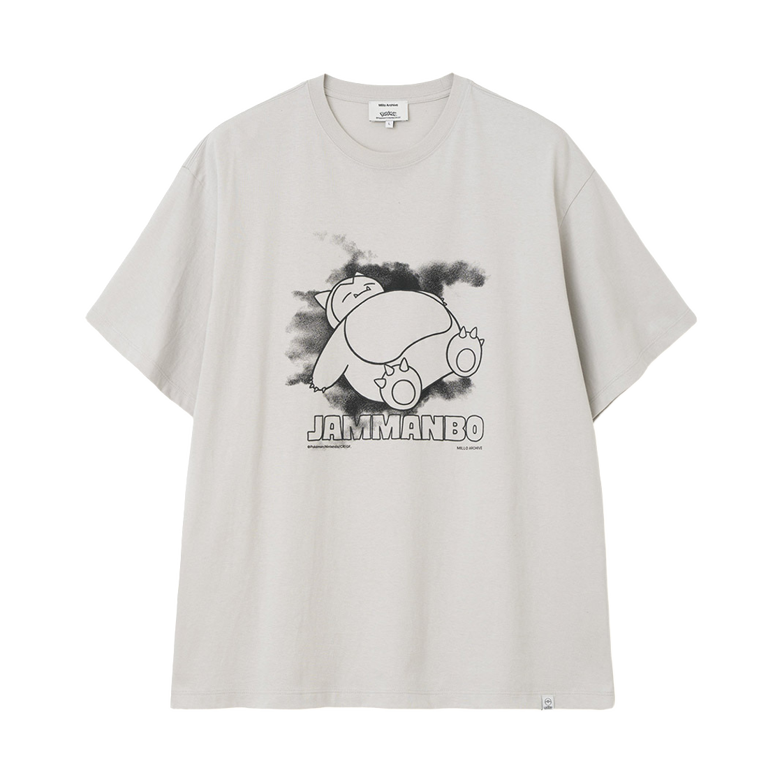 - Millo Archive x Pokemon Sleeping Jammanbo T-Shirt Ash Gray