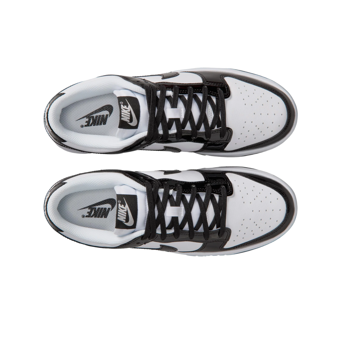 (W) 나이키 덩크 로우 SE 페이턴트 화이트 블랙((W) Nike Dunk Low SE Patent White Black) - 2