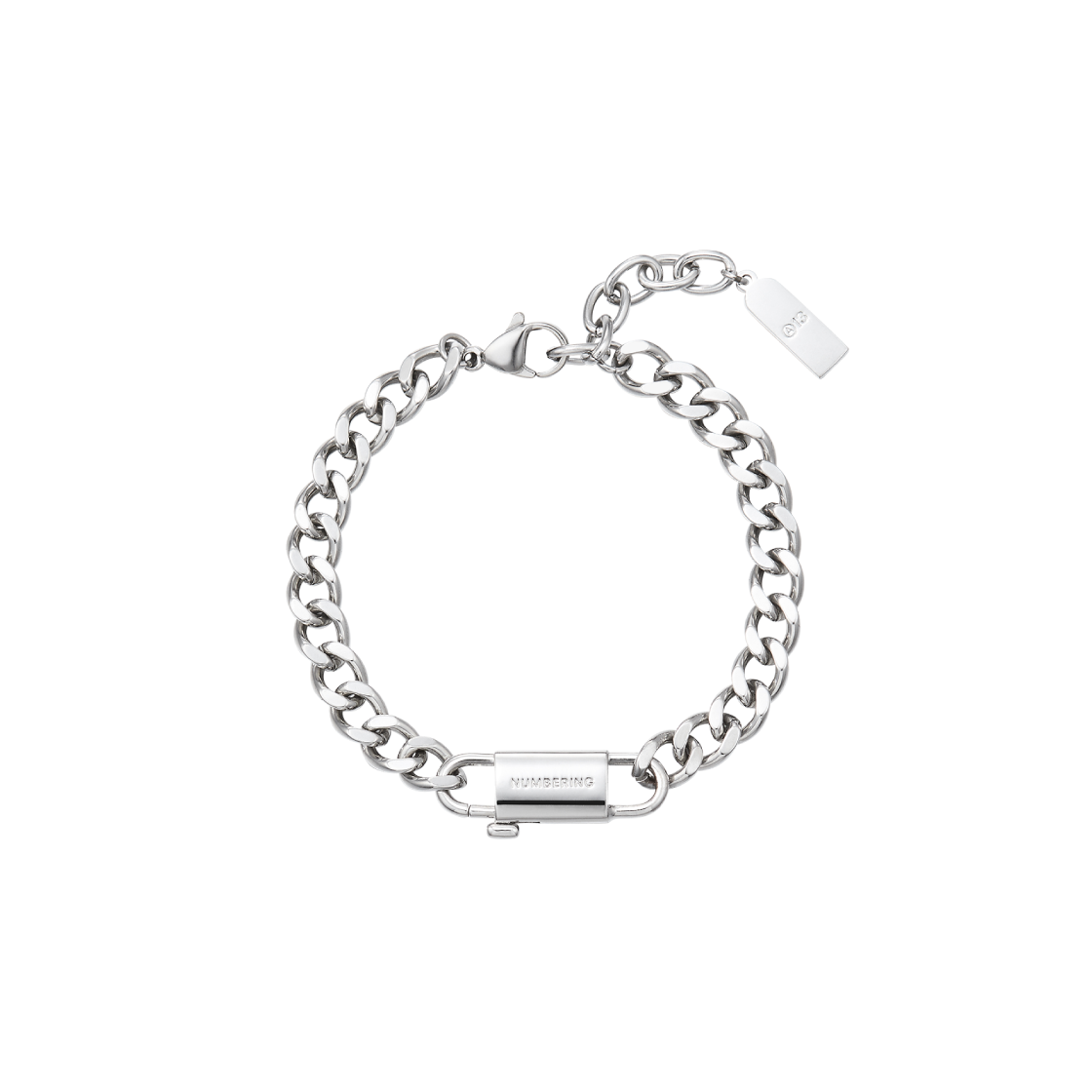 넘버링 #5961 플레이트 클래스프 체인 브레이슬릿 실버(NUMBERING #5961 Plate Clasp Chain Bracelet Silver)