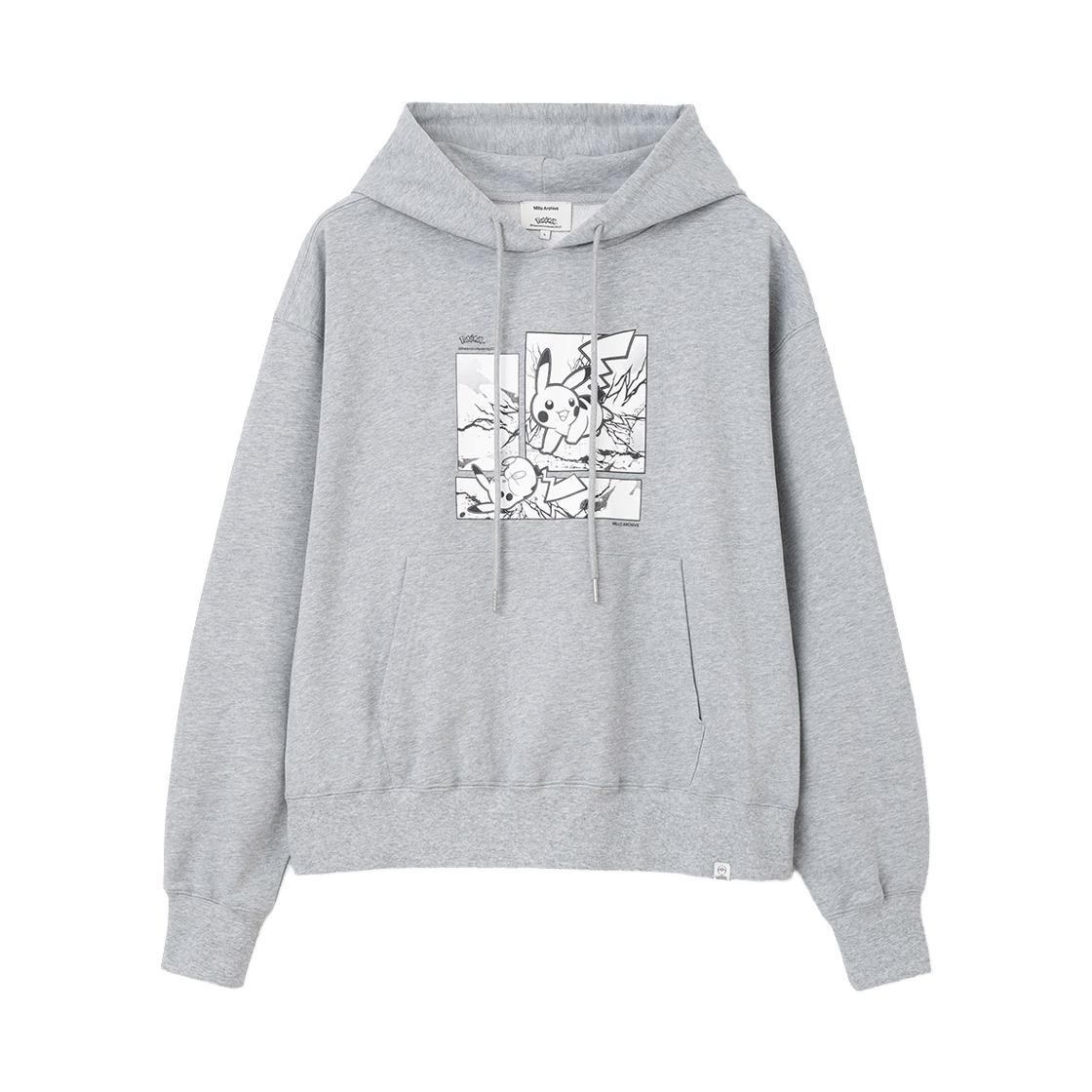 - Millo Archive x Pokemon Cartoon Pikachu Hoodie Melange Gray
