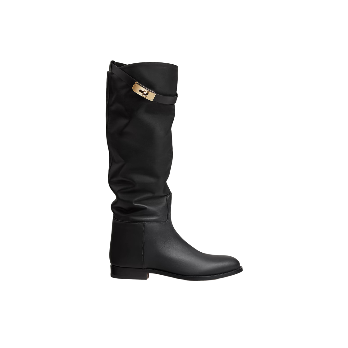 H252188Z02 (W) Hermes Jumping Supple Boots Calfskin & Noir