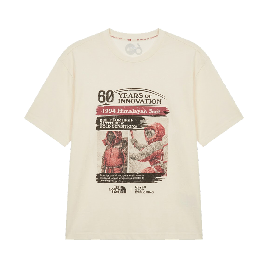 노스페이스 TNF 60주년 기념 숏슬리브 티셔츠 옐로우 - 26SS